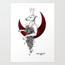 Red Moon Crown Art Print
