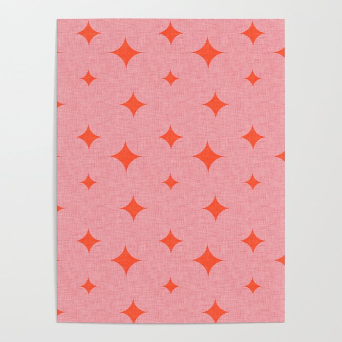 Star Pearl Pink Red Poster
