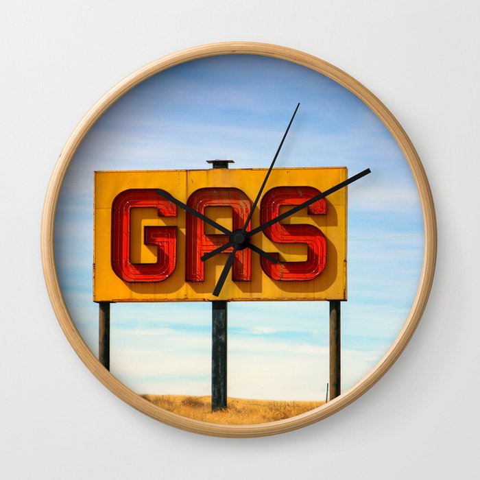 Gas Sign Wall Clock
