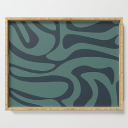 Retro Style Abstract Background - Dull Green Serving Tray