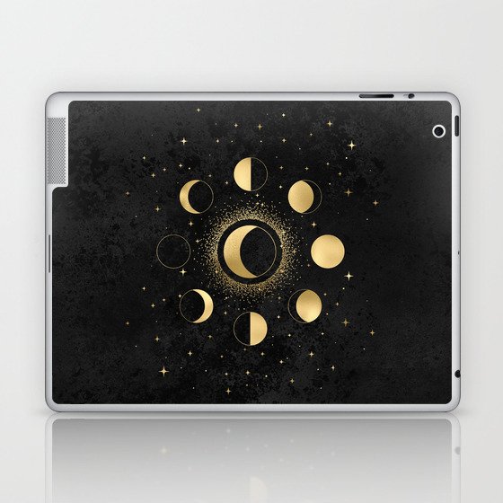 Gold Moon Phases  Laptop & iPad Skin