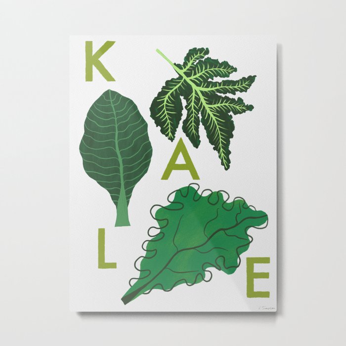 Eat Your Veggies - Kale Metal Print
