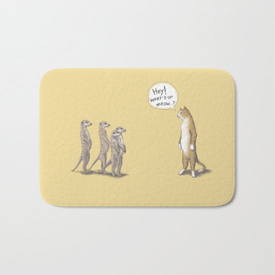 Cat & Meerkats Bath Mat