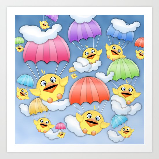 In Coming Birdies. Art Print