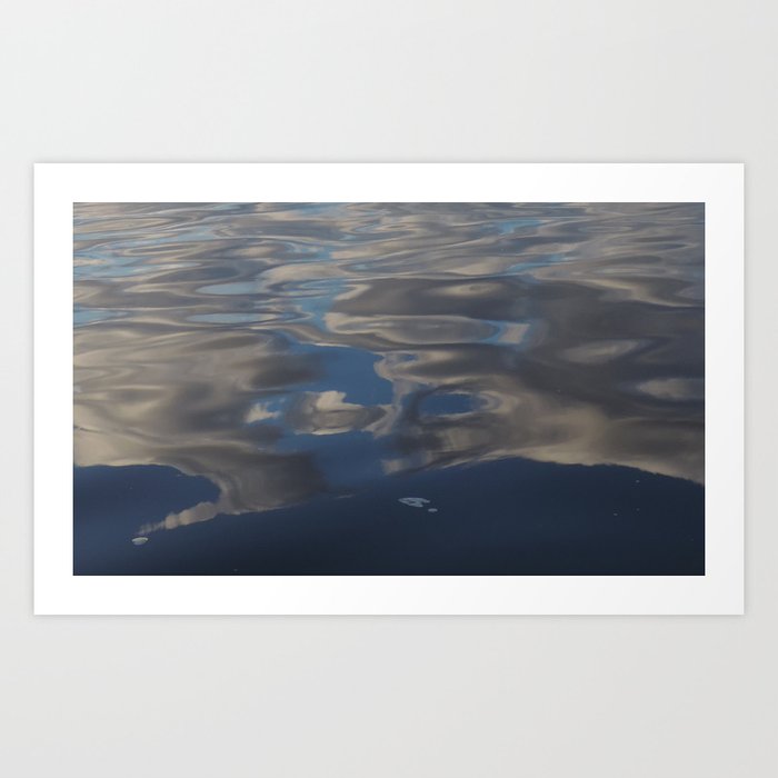 Reflection of clouds Art Print