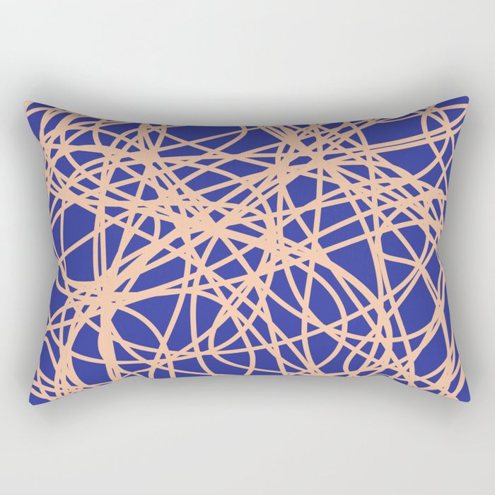Abstract #1 Purple Beige Lines Rectangular Pillow
