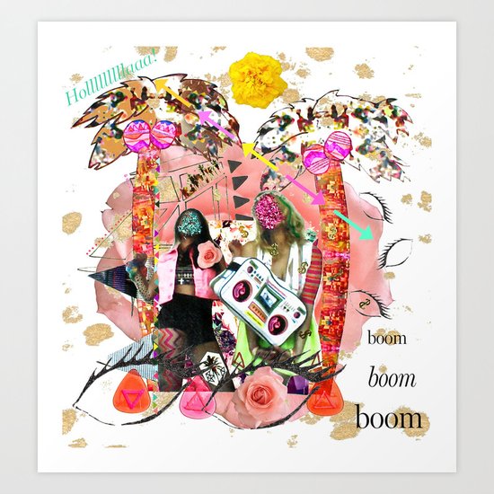 Rose-tinted Lashes In The Boom Boom Room Art Print