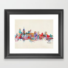 Philadelphia Pennsylvania skyline Framed Art Print