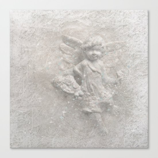 White christmas angel Canvas Print