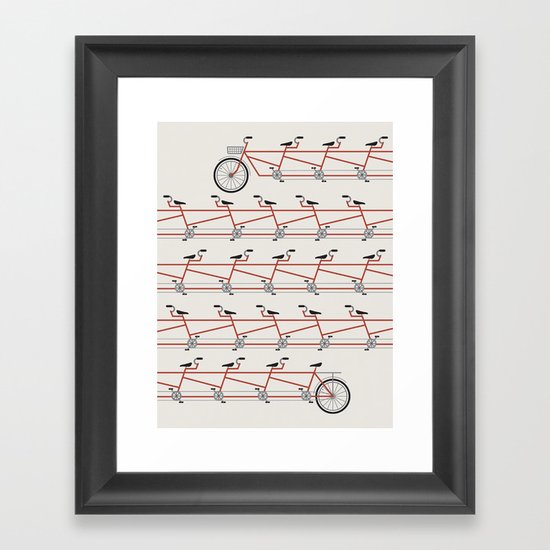 Stretched Out Tandem Framed Art Print