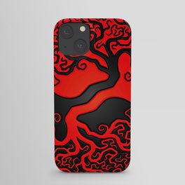 Red and Black Tree of Life Yin Yang iPhone Case