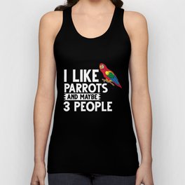 Parrot Bird Quaker African Gray Macaw Cage Unisex Tank Top