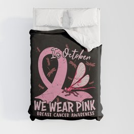 In October We Wear Pink Breast Cancer Duvet Cover
