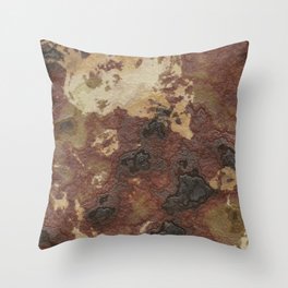 Old rusty brown Throw Pillow