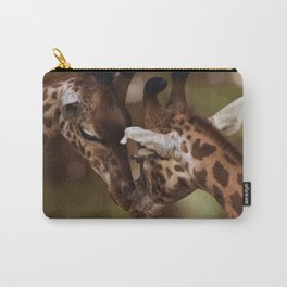 South Africa Photography - Two Giraffes Kissing Carry-All Pouch