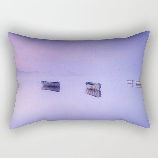 Misty Morning on the Lake Rectangular Pillow