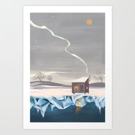 Ice Fishing Art Print