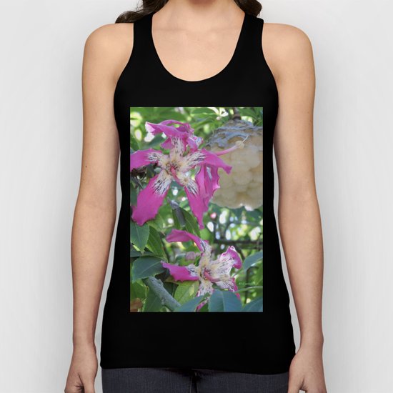 Silk Floss Tree Blossom & Fluff Unisex Tank Top