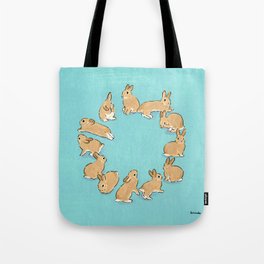 12 rabbits Tote Bag
