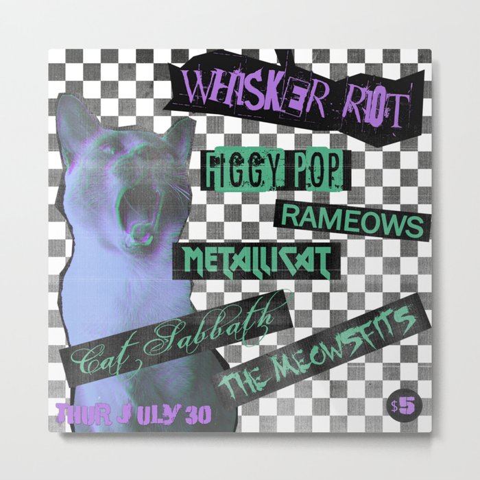 Whisker Riot Metal Print
