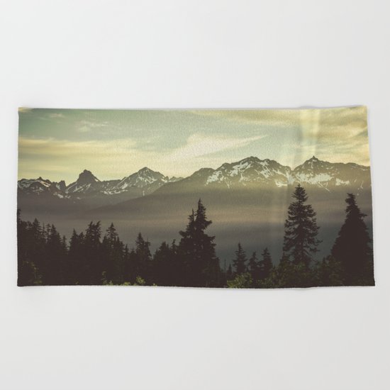 Morning in the Mountains Beach Towel