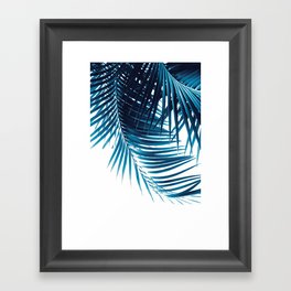 Palm Leaves Blue Vibes #1 #tropical #decor #art #society6 Framed Art Print
