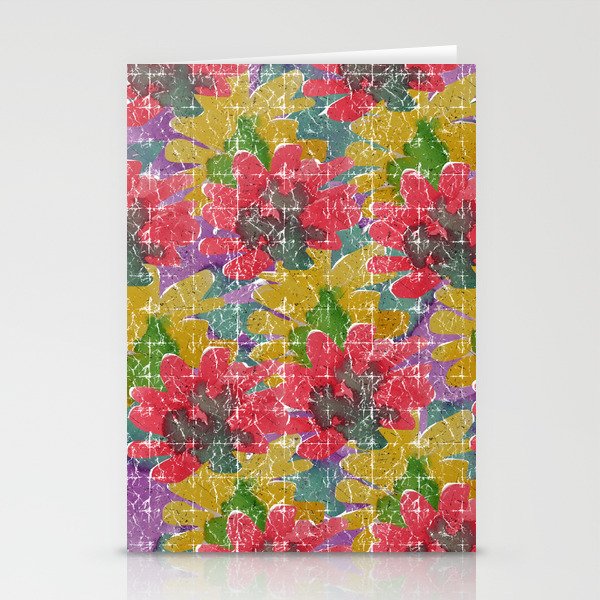 Cracked Floral  Stationery Cards