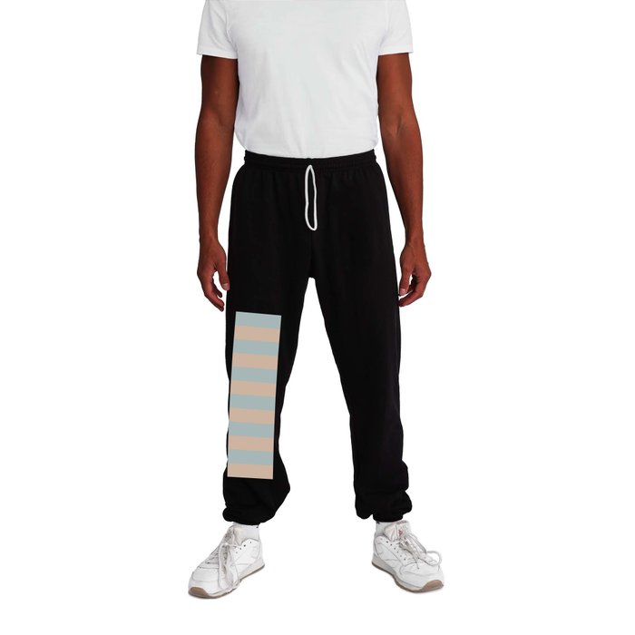 Stripe Gray and Grayish Orange Lines Sweatpants by Velour Society6