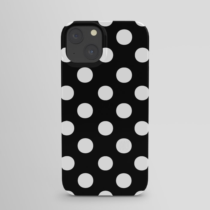 Polka Dots (White/Black) iPhone Case