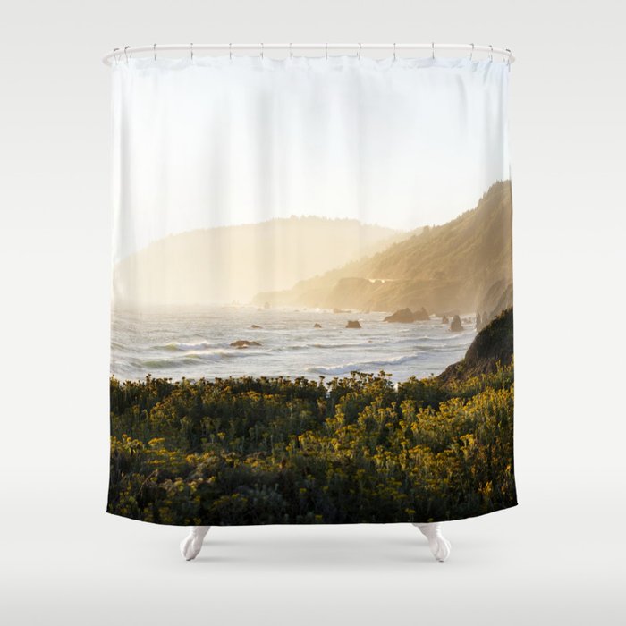 Route 1 Along The Pacific Ocean In Northern California Shower Curtain By Lindendesign Society6