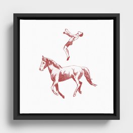 The Jumping Man Framed Canvas