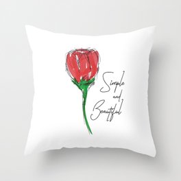 Beautiful Rose Throw Pillow