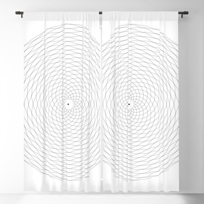 Consciousness - Black on White Version Blackout Curtain