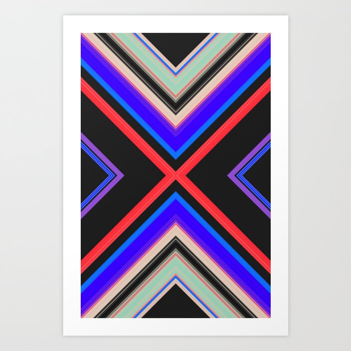 Glass Paint Art Print | Graphic-design, Digital, Processing, Abstract, Colorful, Lines, Modern, Minimal, Everyday