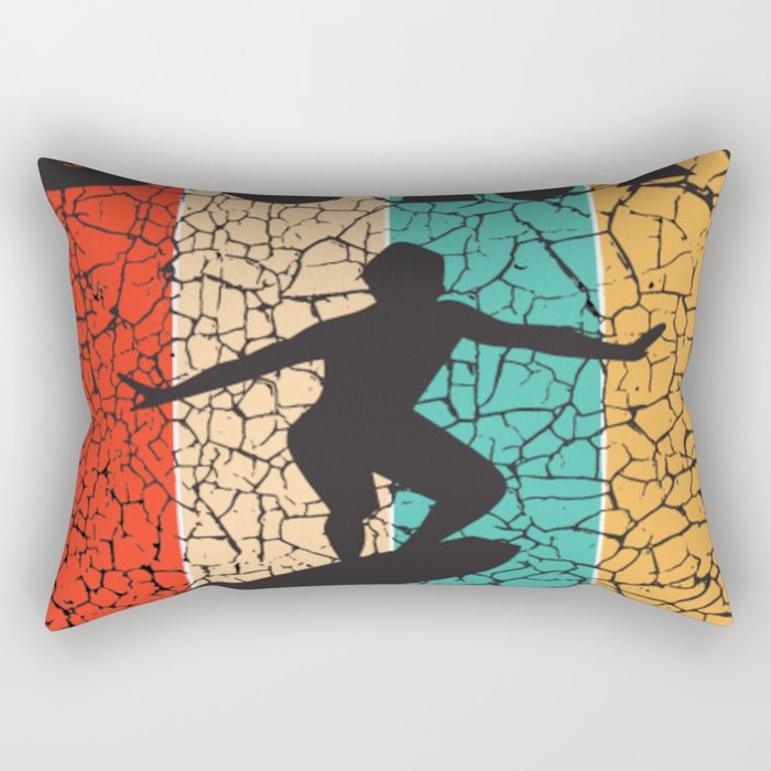 Surf California Colorful Design Rectangular Pillow
