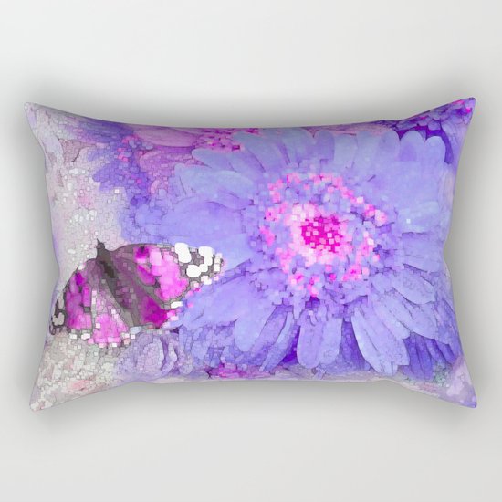 Daisy and Butterfly Rectangular Pillow