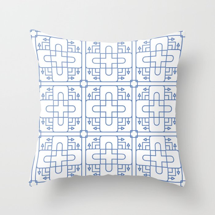 Retro stylish pattern Throw Pillow