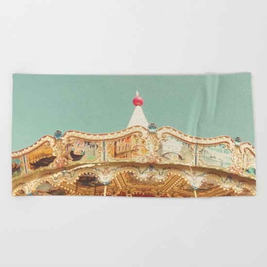 Carousel Lights Beach Towel
