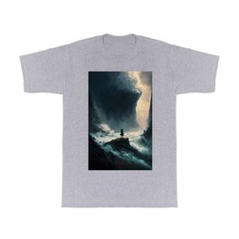 Lonely Man Facing the Ocean T Shirt