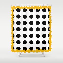 Black - White - Yellow Shower Curtain