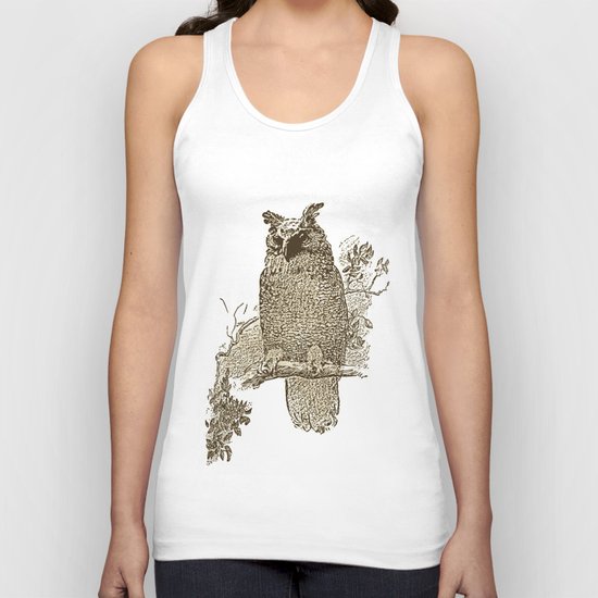 Vintage Owl Unisex Tank Top