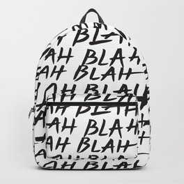 Blah Blah Backpack | Trendy, Font, Hipster, Idc, Pattern, Unimpressed, Blah, Lettering, Typography, Curated 