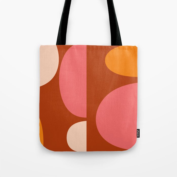 Abstract mid century warm shape design 1 Tote Bag