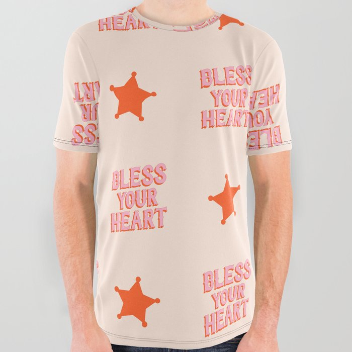 Pink and sales orange graphic tees