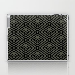 Black and Dark Gray Art Deco Diamond Pattern - Diamond Vogel 2022 Popular Colour Clover Patch 0431 Laptop Skin