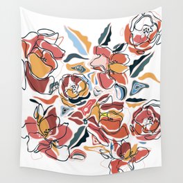 flower fragments Wall Tapestry