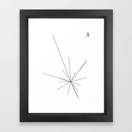 Voyager Golden Record Fig. 3 (White) Framed Art Print | Graphic Design, Illustration, Space, Black and White 