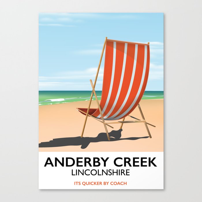 Alderby seaside travel poster Canvas Print