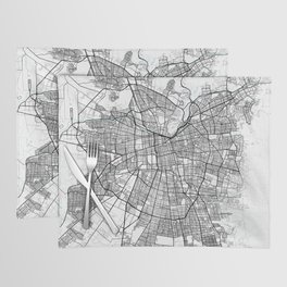 Santiago City Map of Chile - Circle Placemat