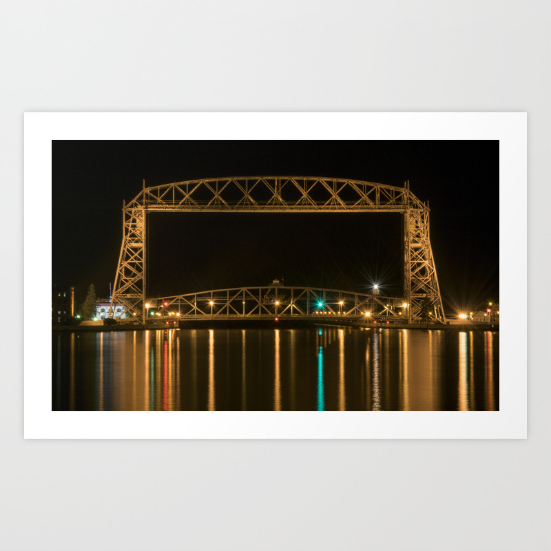 Aerial Lift Bridge Duluth Mn Art Print By Yuelee Society6